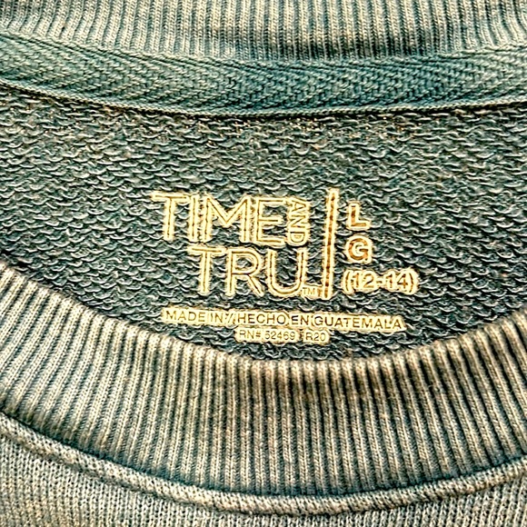 Blue Sweatshirt Women’s Size Large by Time and Tru - Picture 4 of 4